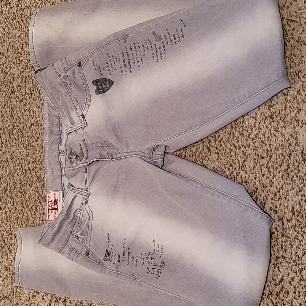 Gray low rider skinny jeans